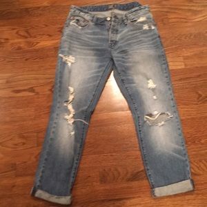 Distressed boyfriend Abercrombie and Fitch jeans